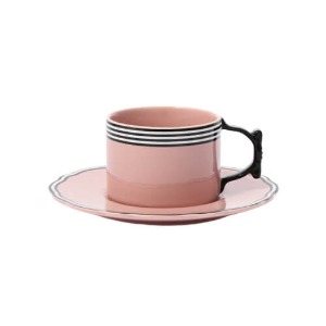프랑프랑 리본 컵과받침셋트 핑크