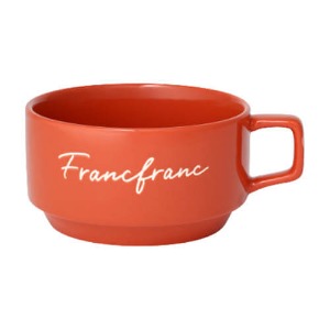 FrancFranc 로고 수프 컵 오렌지